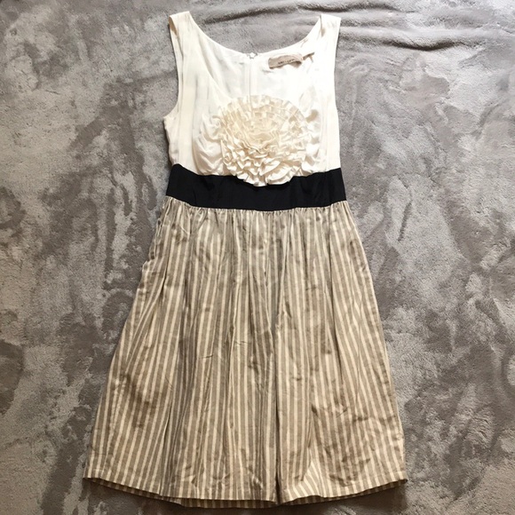 Anthropologie Flower Striped Dress NWOT - Picture 2 of 6